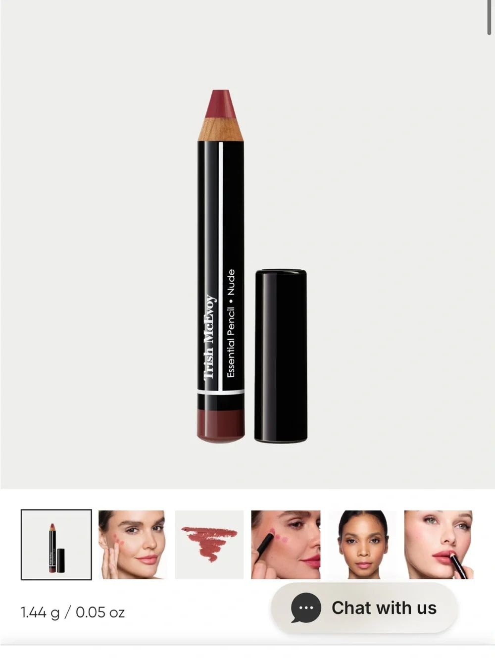 Trish McEvoy Essential Lip Pencil - Nude Brown and Sheer Lip Balm in Mulberry.
